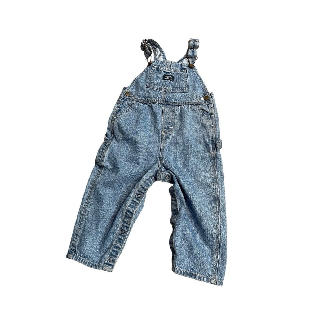 Oshkosh B’Gosh Denim Carpenter Bib Overalls Blue Jean Size 24 Mo